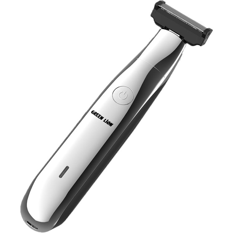 Green Lion One Blade Pro Hair Trimmer with 4 Interchangeable Combs, Up to 60 Minutes Working Time, 6500RPM Motor Speed, LED Indicator, Stainless Steel Blade - Black