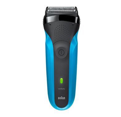 ماكينة الحلاقة الكهربائية Braun 310S Series 3 القابلة لإعادة الشحن للاستخدام الرطب والجاف - أسود / أزرق
