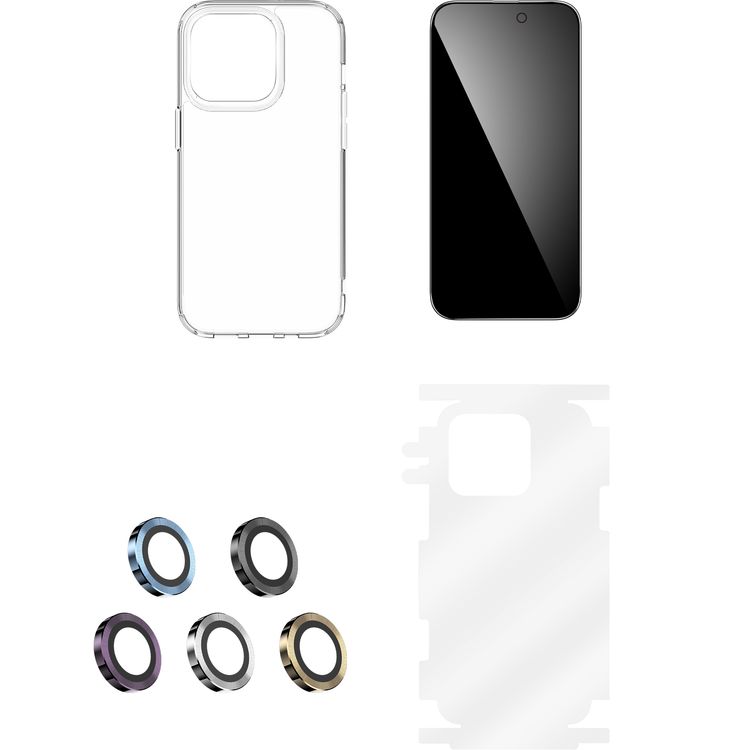 Green Lion 4 in 1 360° Privacy Protection Pack iPhone 14 Pro  - Gold