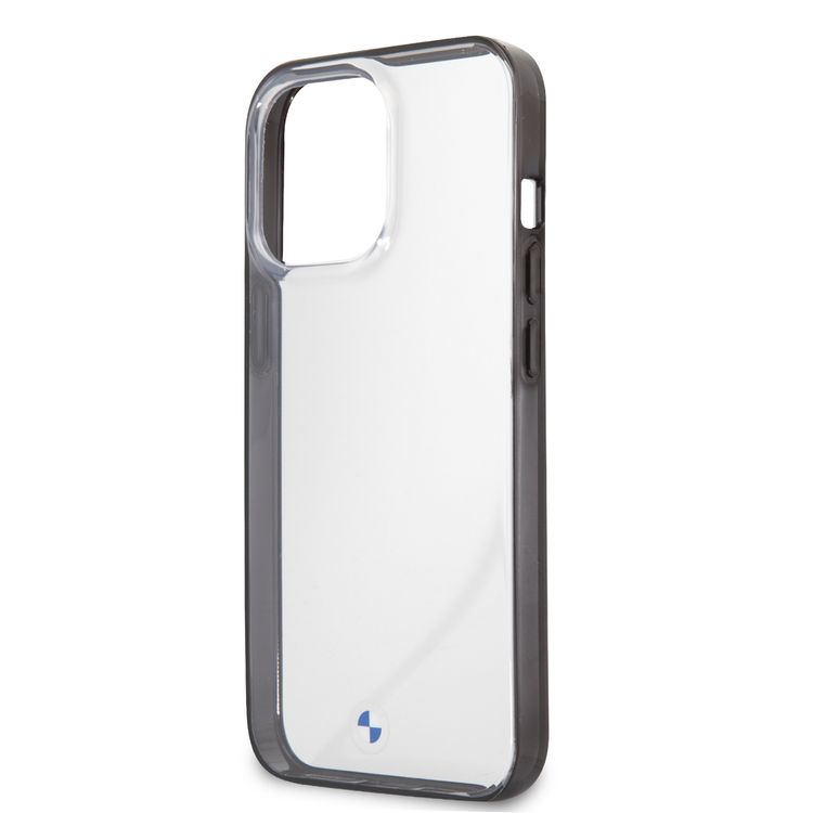 CG MOBILE BMW PC/TPU Transparent Hard Case with Edges Compatible for iPhone 13 Pro (6.1") Easy Access to All Ports, Anti-Scratch - Black