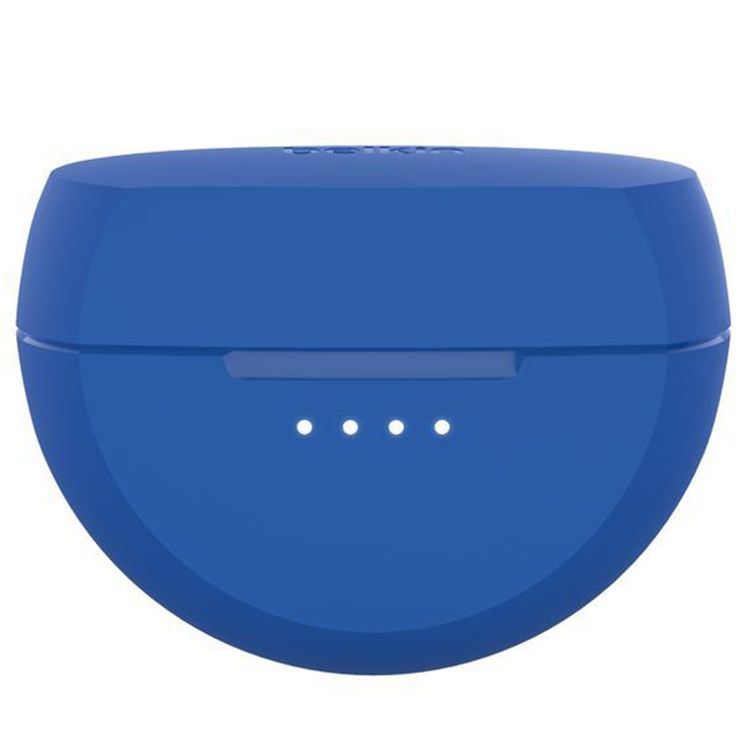 سماعات Belkin Audio True Wireless للأطفال Soundform، حماية السمع، مضادة للبكتيريا، محدد حجم الصوت، مدى تشغيل لاسلكي 30 قدم، 10 دقائق شحن سريع، تحكم باللمس - باللون الأزرق