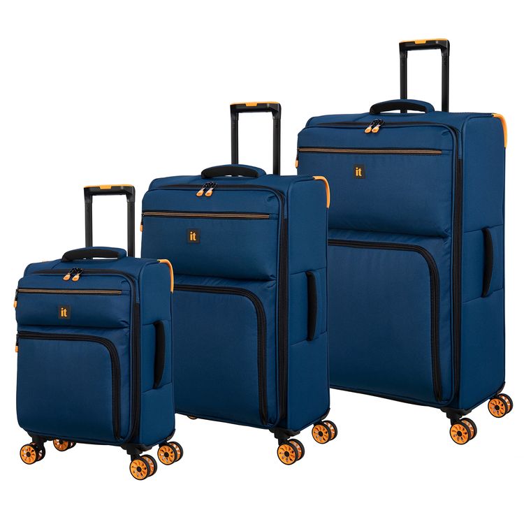it Luggage Compartment Cabin Trolley, Lightweight Shell, Expandable Base, Spinner Wheels, TSA Lock - Dress Blues