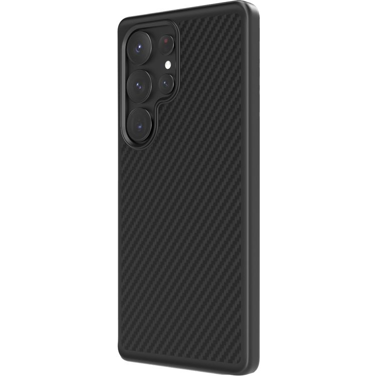 Levelo Ox Carbon Case for Samsung S25 Ultra, MagSafe Compatible, Durable 600D Aramid Fiber Material, Anti Fingerprint, Premium Quality Guaranteed - Black