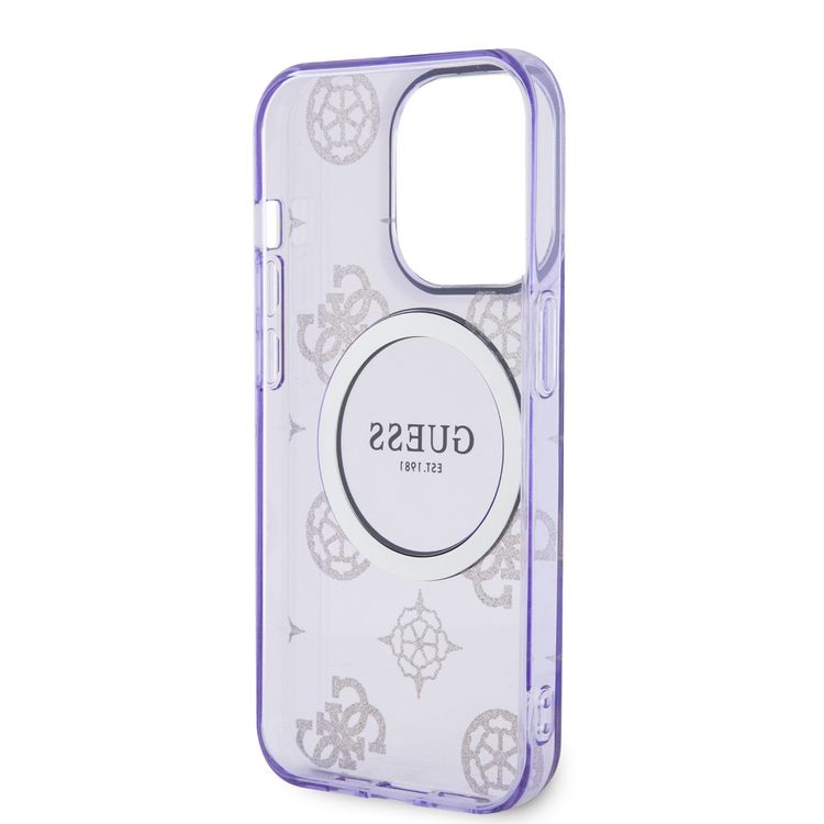 Guess Magsafe IML Case - Gold Purple - iPhone 15 Pro Max