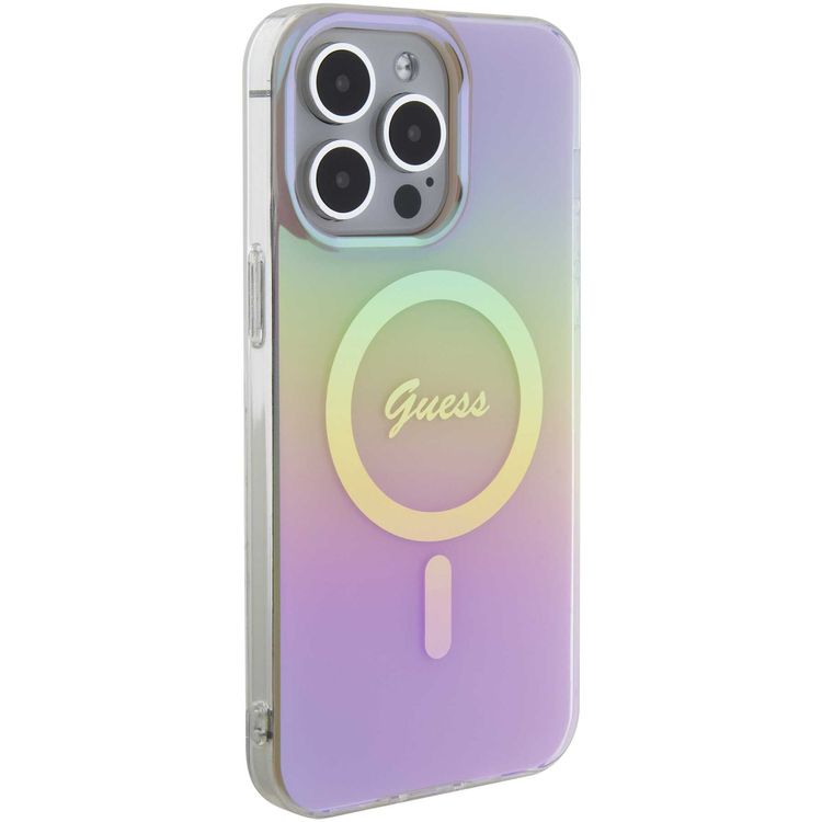 Guess IML Magsafe Case  - Pink - iPhone 15 Pro
