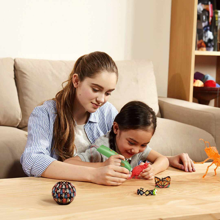 Porodo Cordless Kids 3D Printing Pen 550mAh ( Filaments Included 3 Colors ) - Green