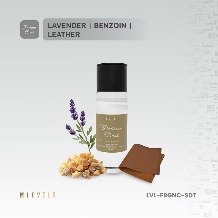 Levelo 3-in-1 20mL Fragrance Set, Parisian Dusky Orchid of Eden & Amber Euphoria Scents - Clear