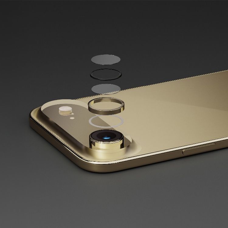 Levelo LucentUno Camera Lens Protector with 99%  Transmittance for iPhone 17 Air, Anti-Fingerprint, Anti-Scratch, Double-Sided AR Glass, Oleophobic Coating, Multi-Layer Protection, Strong Adhesive - Gold