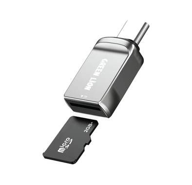 Green Lion SD Card Reader, USB-C to Micro SD, 480Mbps Tra...