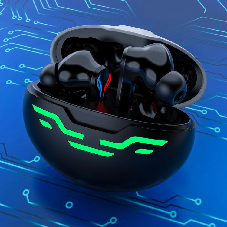 Porodo Gaming Ultra Low-Latency Gaming Earbuds, 5h Playtime, Bluetooth 5.4, ENC Support, RGB Breathing Lights, 200mAh Battery Capacity, 1000h Standby Time, Type-C Charging - Black  