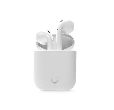 Porodo Soundtec Pure Sound Wireless Earbuds with Touch Control, Optical Sensors, Auto-pairing, Excellent Tone Quality, Siri Access, 2.5 Hours Talking Time - White