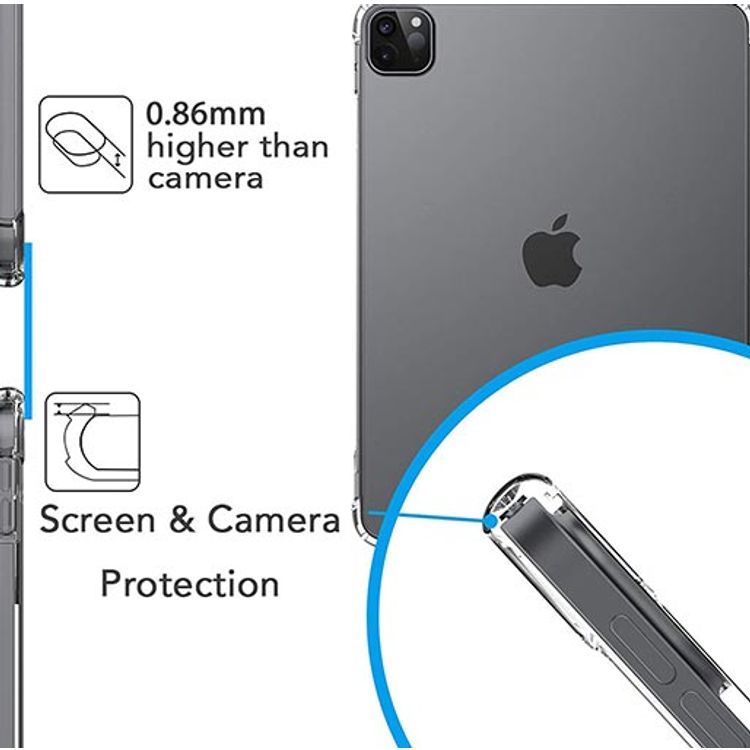 Green Lion Slim & Lightweight TPU/PC Back Case for iPad Pro 12.9" (2020) Crystal Clear