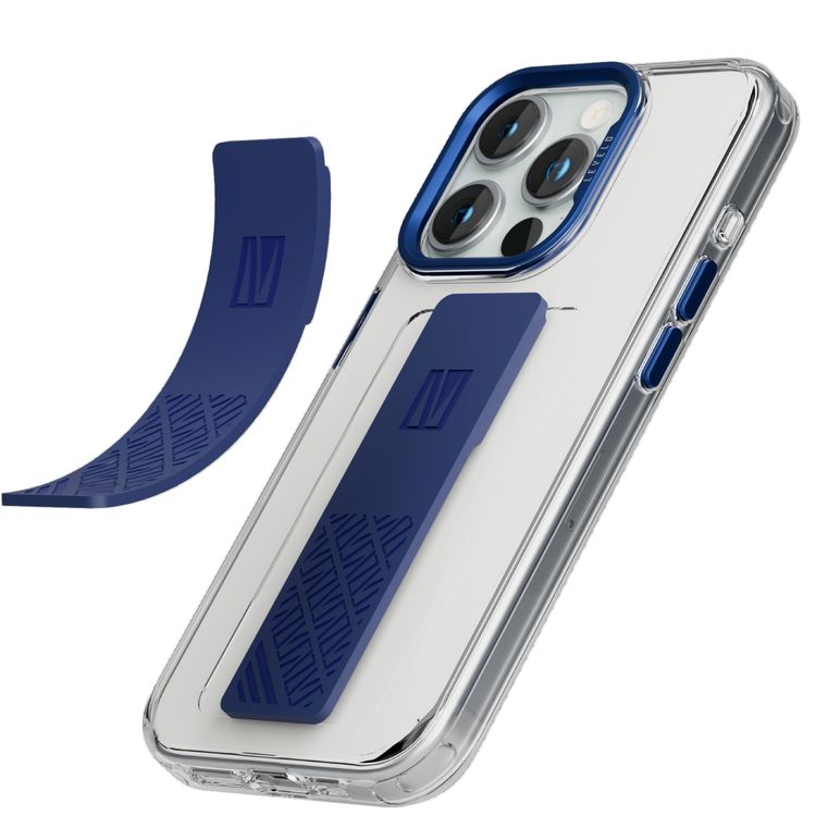 Graphia IMD Silicone Grip Case For iPhone 15 Pro Max - Blue