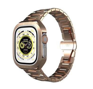 Levelo Royal Stainless Steel Strap and Case For Apple Wat...