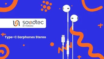 Porodo Soundtec Stereo Earphones Type-C in UAE |  High-Clarify Microphone - White | (PD-STCEP-WH)