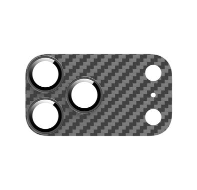 Green Lion Kevlar Guard واقي عدسة الكاميرا لهاتف iPhone 17 Pro مع واقي قطعة واحدة، بيكسلات واضحة نابضة بدقة عالية، صلابة 9H - باللون الأسود المحبوك