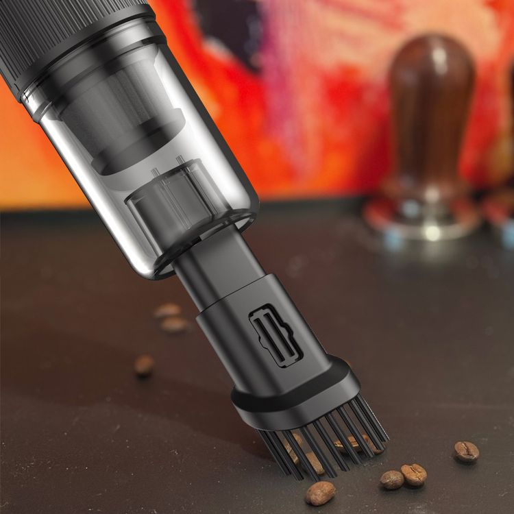 LePresso Espressovac Portable Vacuum Cleaner with Multiple Attachments, 2500mAh Battery, 17-Minute Run Time on High Mode, 75dB Noise Level, Compact & Lightweight Design - Black