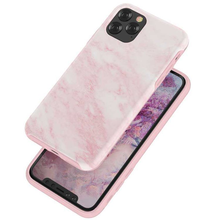 Devia New Marble Series Flexible TPU Case Compatible for iPhone 11 Pro (5.8") Slim Fit Lightweight Case - Shock & Scratch Resistance - 360° Full Protection Back Cover - Pink