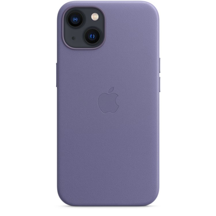 Apple Leather Case with MagSafe Compatible for iPhone 13 (6.1") - Wisteria