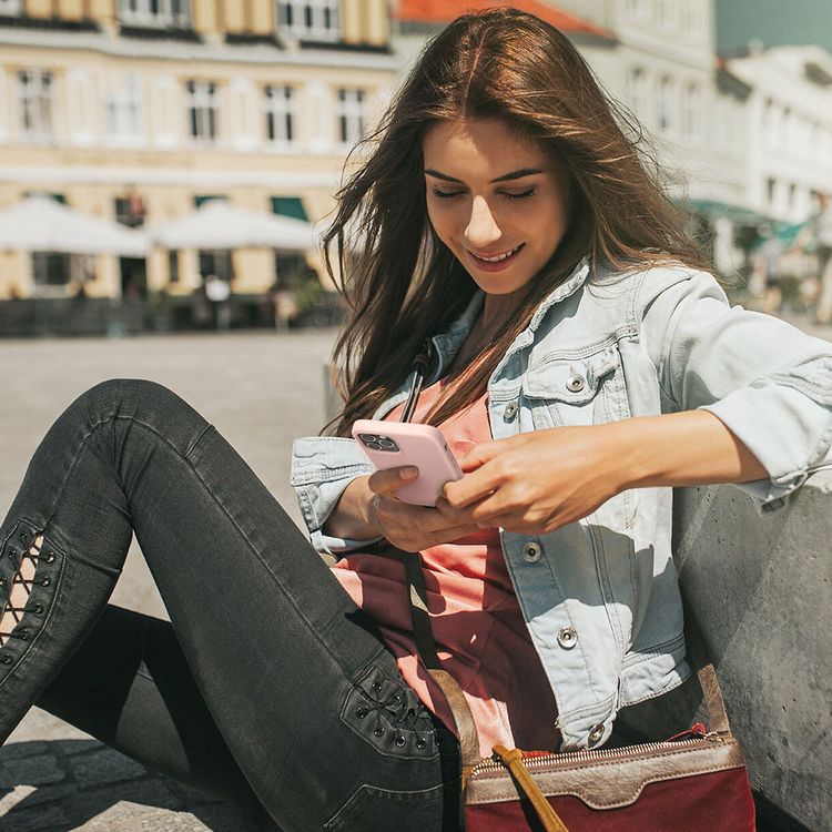 Elago Silicone Case Suitable with MagSafe, Back Shield Case Compatible for iPhone 12 / 12 Pro (6.1") Anti-Scratch, Easy Access to All Ports - Pink