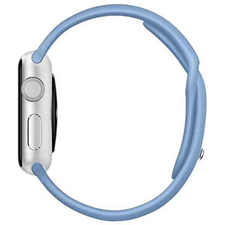 ايجارد من بورودو سوار ساعة سيليكون لساعة ابل ، سوار معصم بديل مناسب ومريح ، أشرطة قابلة للتعديل متوافقة مع ساعة ابل 44ميلي / 42ميلي - ازرق