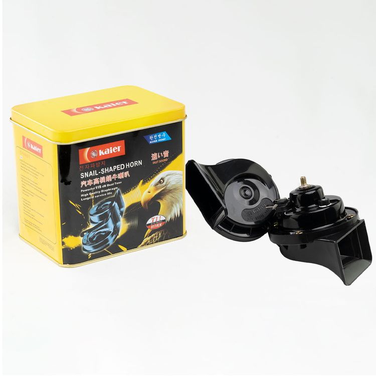 بوق سيارة Kaier T11 على شكل حلزوني، قوي 115 ديسيبل، ثنائي النغمة، طرفان