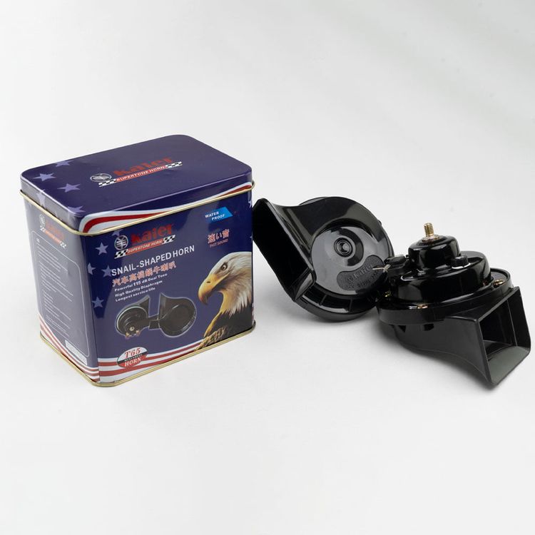 سماعة Kaier T65 على شكل حلزون، 115 ديسيبل، ثنائية النغمة، 12 فولت، مقاومة للماء