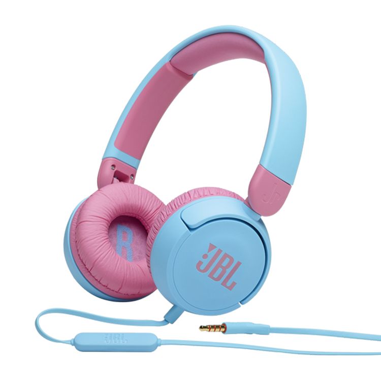 JBL JR310 On-Ear Wired Headphones For Kids - Blue/Pink