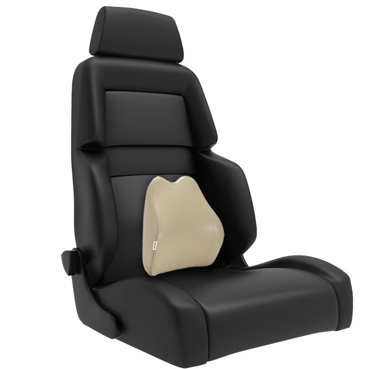 Green Lion Car Seat Back Cushion with Unique Design, Premium Quality, Memory Foam - Beige