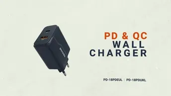 Porodo Dual Port Wall Charger & Type-C to Lightning Cable (PD-18PDEUL-BK)