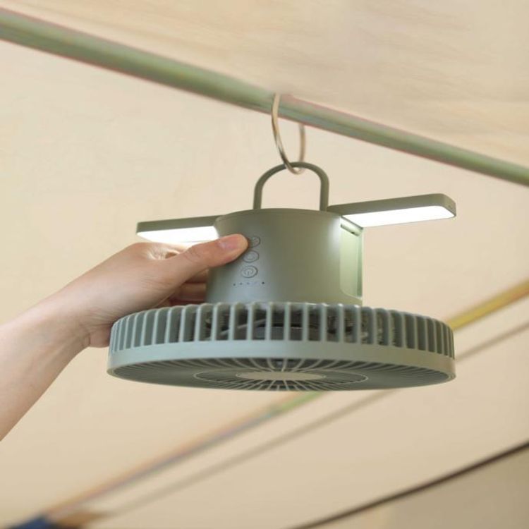 Porodo LifeStyle Outdoor Camping Fan with Remote and LED Light 10000mAh - Green