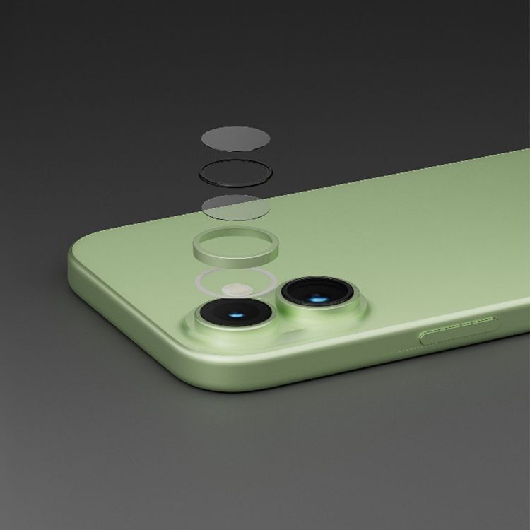 Levelo LucentDuo Camera Lens Protector with 99%  Transmittance for iPhone 17, Anti-Fingerprint, Anti-Scratch, Double-Sided AR Glass, Oleophobic Coating, Multi-Layer Protection, Strong Adhesive - Light Green