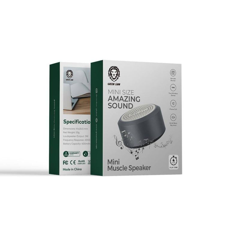 Green Lion Mini Muscle Speaker - Gray