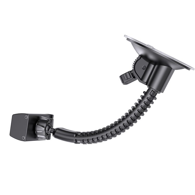 Green Lion GV-550 Heavy Duty Windshield Car Phone Mount with 4.33" Wide Suction Base, 8-Level Suction, Flexible Viewing Angle & Gooseneck Arm, Heavy-Duty Metal Build, One-Step Side Lock, Tilt + Swivel and Rotate, Strong Adhesion - Black