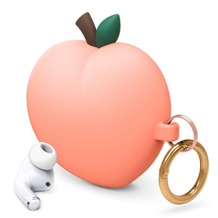 Elago Peach Case Compatible with Airpods Pro and Supports Wireless Charging - Pink