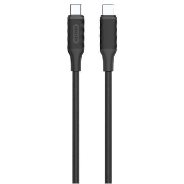 Green Lion Ultra Compact GaN Wall Charger with Single USB-C Port and USB-C to USB-C Cable, PC Flame Retardant Material, Fast Charging Support, Charging Protection, Universal Compatibility, Ultra Portable - Black