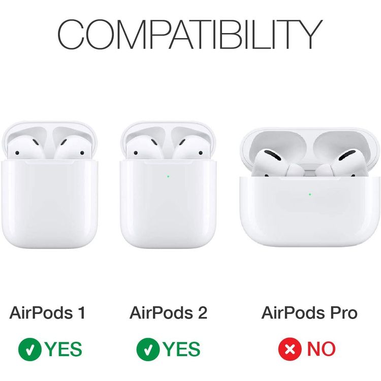 X-Doria Defense Journey Case for AirPods 1 & 2 with Detachable Carabiner & Loop, TPU & Silicone Material, Water & Dust Resistant, 360-Degree Full Protection, Anti-Scratch - Yellow