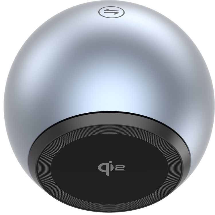 Powerology Qi2 Speaker Charge Station with Pop-Out Charging Dock, 15W Maximum Phone Output, 1000mAh Battery Capacity, Bluetooth Version 5.3, Built-in Safeguards - Gray