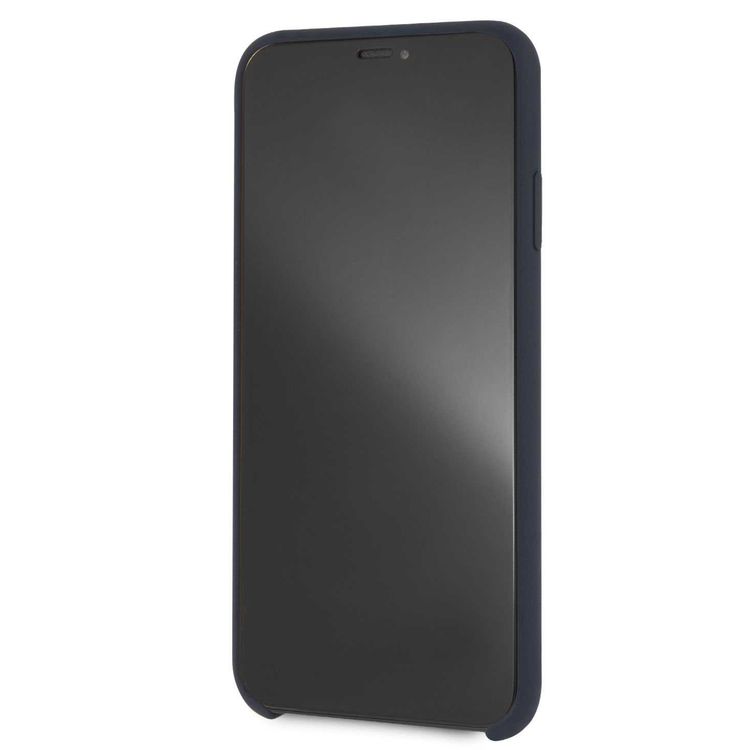CG MOBILE Mercedes-Benz Silicone Phone Case with Microfiber Lining for iPhone Xs Max Officially Licensed - Navy