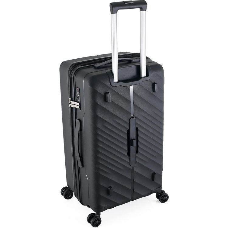 H.T Luggage Bag, Hard Case Polypropylene (PP) Material - Medium/Black