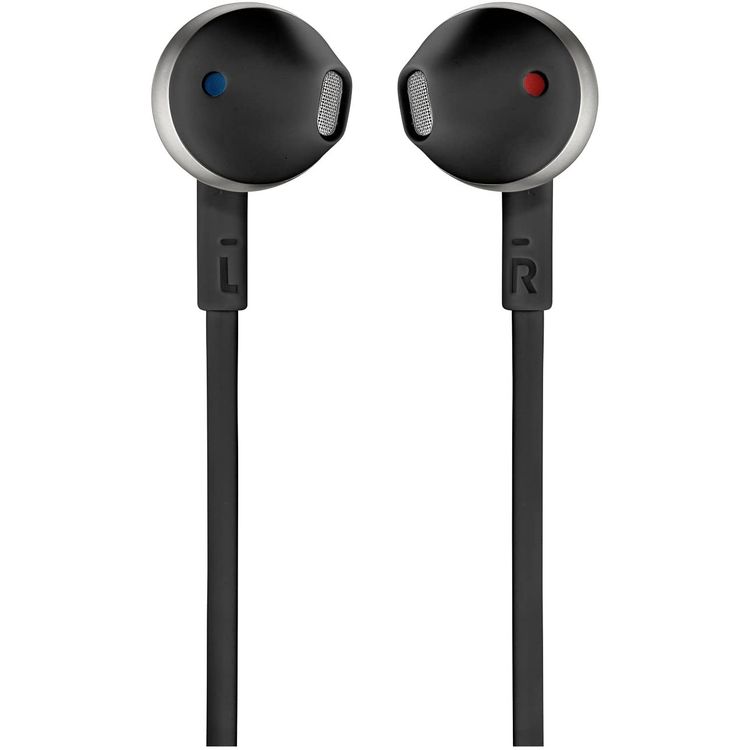 JBL Tune 205 In-Ear Wired Headphones with 3.5mm Audio Jack, Integrated Microphone, 118.2cm Length, JBL Pure Bass Sound, Carrying Pouch - Black