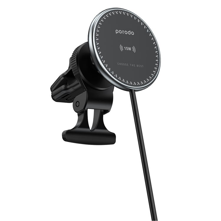 Porodo 3 in 1 Magnetic 15W Wireless Car Charger Mount with 20W PD Car Charger