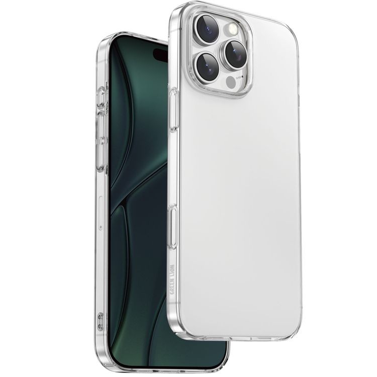 Green Lion Delgado PC Case for iPhone 16 Pro Max, Comfortable Grip, Precise Cutouts, Anti Fingerprint & Anti Scratch, Slim Fit Design, Anti Yellowing - Clear