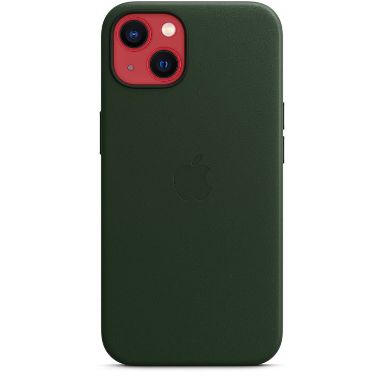 Apple Leather Case with MagSafe Compatible for iPhone 13 (6.1") - Sequoia Green