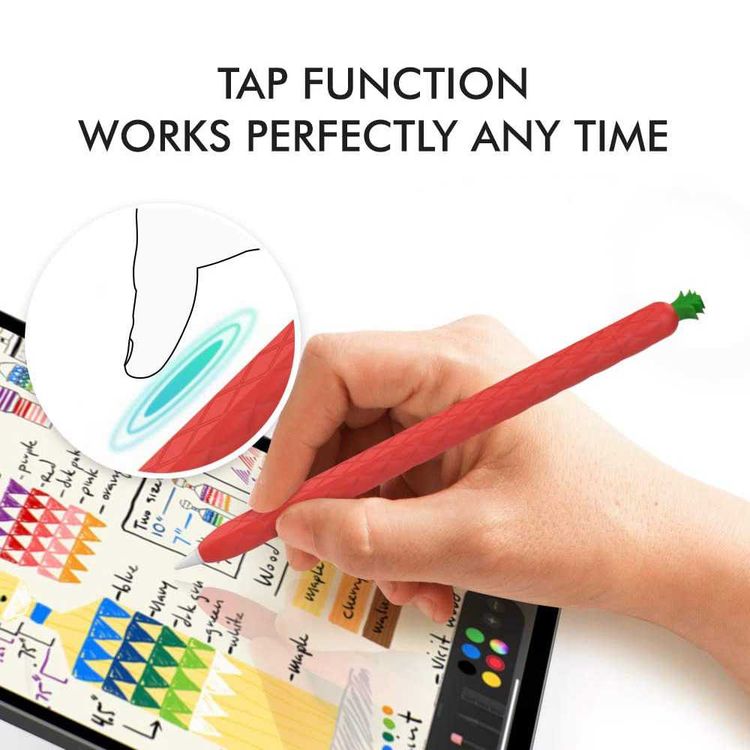 AhaStyle Summer Pineapple Molding Case Suitable for Apple Pencil 2nd Generation, Premium Silicone material, Unique Design and Durable Compatible with Apple Pencil 2nd Gen