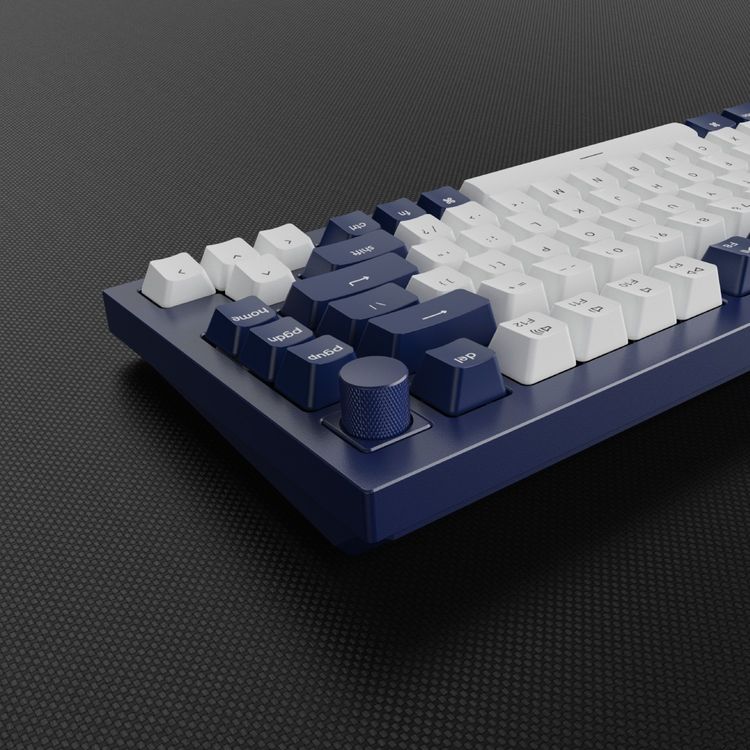 كي كرون لوحة مفاتيح ميكانيكية Q1 QMK Gateron Phantom مزودة بمقبض ومفتاح RGB ومفتاح أحمر وقابل للتبديل السريع المخصص | لوحة مفاتيح ألعاب بتصميم مريح - كحلي