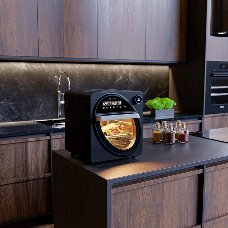 Porodo LifeStyle Dual Mode Touch Control Air Fryer & Oven 14.5L 1700W - Black