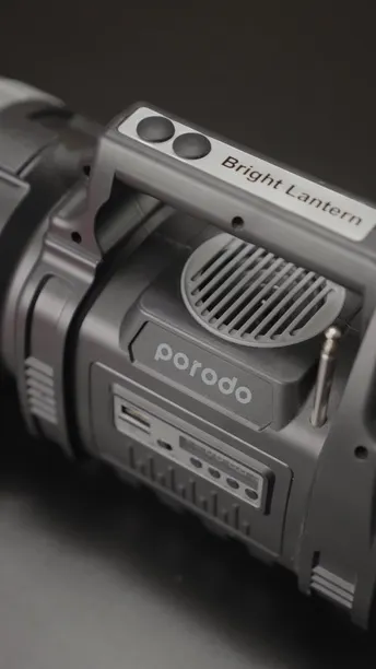 Porodo LifeStyle Outdoor Adventure Flashlight and Speaker in UAE | 1000+300LM, 8000mAh - Black | (PD-LSFLSP)