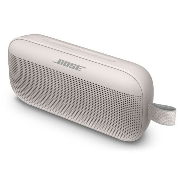 Bose SoundLink Flex Bluetooth Portable Speaker with Built-in Microphone, Up to 12 Hours Battery Life, USB-C Charging Port, IP67 Waterproof, Bluetooth & USB Connectivity - White