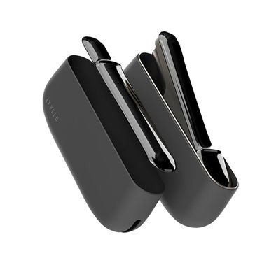 غطاء سيليكون Levelo Iris Pro لجهاز IQOS ILUMA 2023، مقاوم للانزلاق، ملمس ناعم من السيليكون، مقاوم للصدمات والماء والغبار، بتغطية باب بلاستيكية، نحيف للغاية - أسود